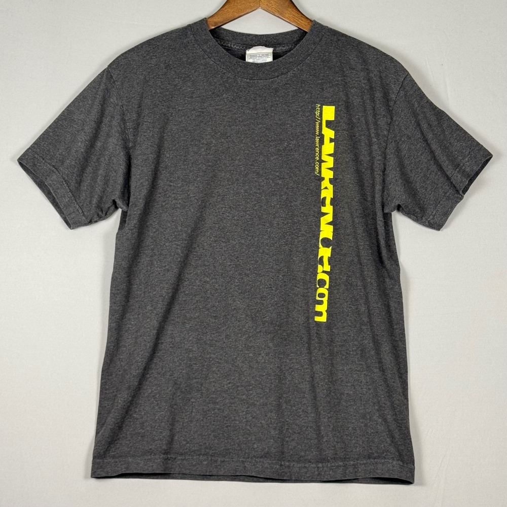 Alstyle Lawrence.com T-Shirt Mens Medium Gray Excellent Vintage Y2K Gandhi Quote
